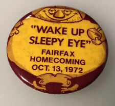 1972 Fairfax Homecoming High School Football Sports Vintage Button Pin Pinback picture