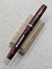 Vintage Waterman's Ideal Lever Fill #32 Red & White Marbled 5