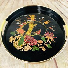 Vtg Toyo Japan Alcohol & Stain Proof Lacquer Ware Round Serving Tray 12