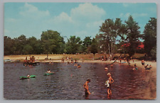 Postcard Williamstown New Jersey Hospitality Creek Campground Swimming Beach1969 picture