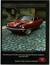 1973 GENERAL TIRE on red Chevy Vega GT Vintage Print Ad picture