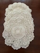 10 Hand Crocheted Doilies  With Tenerife Drawn Work Centers picture