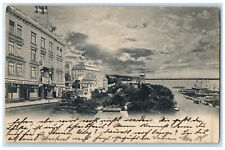 1910 Ship Landing Hotel Restaurant & Cafe Zum-Kriegshafen Kiel Germany Postcard picture