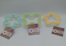 NEW 3 Wilton Grippy Cutters BIG Plastic Cookie Star Butterfly Flower Easter Gift picture