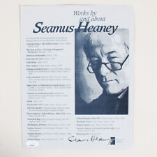 Seamus Heaney Signed Promotion Ad 1995 Nobel Prize in Literature – COA JSA picture