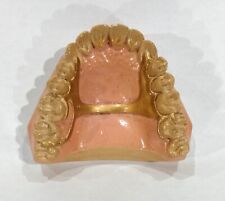 Vintage Dental Partial Denture Sample, Oddities Medical Collectible, Plaster picture