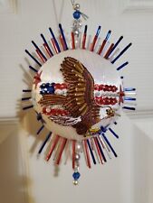 Mary Maxim Collector Handmade Satin Sequin Beaded Ornament 4th Of July Christmas picture