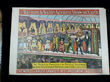 1960 Circus Poster Barnum and Bailey Prodigies of Physical Phenomena Freak Show picture