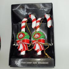 2011 Ohio State University Candy Cane Christmas Ornaments picture
