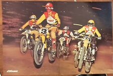 1976 Suzuki Motorcycle Race Pin Up Fold Out Print Ad picture