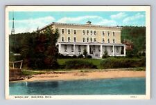 Munising MI- Michigan, Beach Inn, Advertisement, Antique, Vintage c1926 Postcard picture