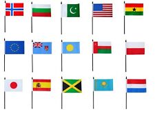 Table Desk Top Flag All Countries World Europe Hand *FAST & FREE UK DELIVERY* picture