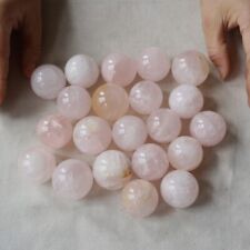 2.2LB 21Pcs Natural Pink Rose Quartz Crystal Sphere Ball Healing 30-34mm picture