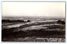 c1940's City Scape View Of Ludington Michigan MI RPPC Photo Unposted Postcard picture