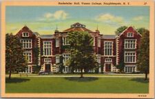 Poughkeepsie New York Postcard VASSAR COLLEGE Rockefeller Hall View / Linen 1941 picture