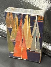 Vintage Plastic Coated Nu Vue Sailboat Playing Cards Stardust Sealed picture
