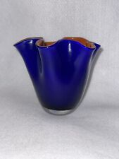Gorgeous Designs 5 Inch Blown Glass Ruffled Handkerchief Edge Vase picture