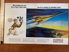 1966  SST future supersonic plane art Esso Humble oil vintage print ad picture