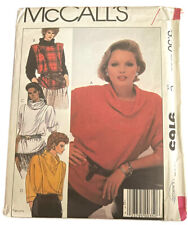 MCCALLS 9165 MISSES TOPS Vintage 1984 Sewing Pattern Large 18 20 UNCUT FF picture