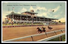 Wilmington Delaware Park Race Track Linen Postcard Posted 1943  pc172 picture