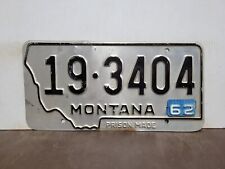 1962 Montana License Plate Tag. picture
