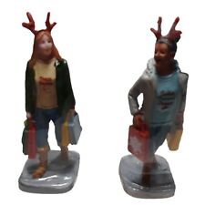 Lemax Christmas Village Scene Friend Shoppers with Reindeer Antler Headbands picture