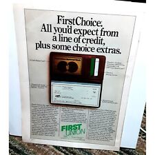 1985 First Union National Bank First Choice Original Print Ad picture