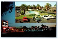 c1950's Town House Motel Fresno California CA Dual View Vintage Postcard picture