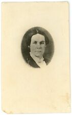 CIRCA 1870'S ID'd CDV Woman in Black Dress Named Caroline Maria Giles Power picture
