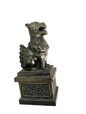 VINTAGE METAL CHINESE ASIAN FOO DOG FIGURE picture