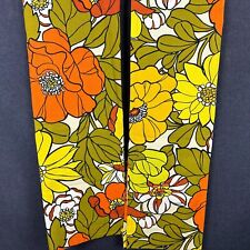 VTG Waverly Fabric Curtains MOD Groovy Retro Flowers Pre-Columbian Collection picture