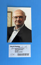 Harry Markowitz (Nobel Prize Economics 1990) Hand Autographed Business Card picture