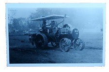vintage photo postcard showing a beautiful steam powered tractor picture