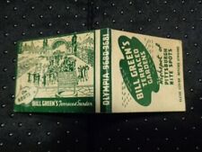 Vintage 1930s Pittsburgh PA Bill Green's Terraced Gardens Nightclub Matchbook picture