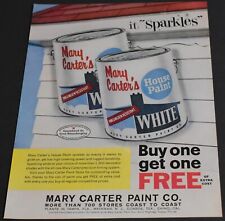 1961 Print Ad Mary Carter's House Paint Sparkles Buy One Get One Free Art Coast picture