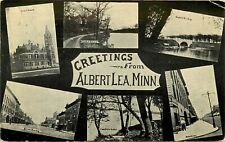 c1914 Multi-view Postcard; Greetings  Albert Lea MN Freeborn Co. Pts of Interest picture