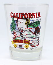CALIFORNIA STATE ELEMENTS MAP SHOT GLASS SHOTGLASS picture