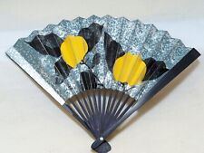 Japan Air Lines JAL Hand Held Paper Fan Peaches Design Small Advertising Fan picture