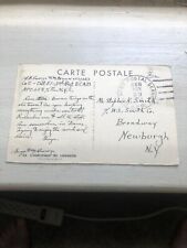 c1940's WWI US Army France I'd Soldier WM Brown APO Posted NY Postcard picture