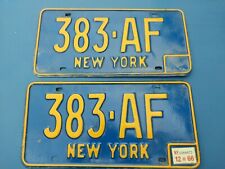 1966 New York License Plates 383 Aww F@@@@ Mopar Vintage Muscle Car  Custom picture