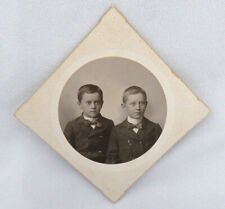 Antique Victorian Brothers / Boys Portrait Photograph Cabinet Card  picture