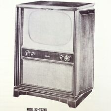 1952 Philco TV 52-T1882 83 2145X +++ Service Wire Schematic Repair Manual Vtg picture