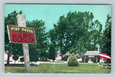 Skaneateles NY-New York, Pine Haven Motor Court, Advertising, Vintage Postcard picture