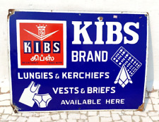 Vintage Kibs Brand Lungies Kercheifs Vests Briefs Advertising Enamel Sign EB368 picture