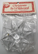 RARE NOS BNIP VINTAGE CHRISTMAS BY WILDWOOD CLEAR MULTIPOINT STAR picture