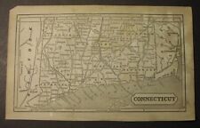 1855 - MAP of CONNECTICUT - small, black & white picture