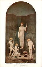 Puvis de Chavannes, Boston Public Library, Suffolk Engraving & Postcard picture