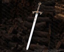 Handmade Templar Knights Sacred Holy Longsword Ornate Full Length Steel Sword BF picture