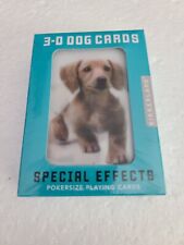 NEW SEALED Kikkerland 3-D Dog Cards Lenticular Playing Cards Puppies picture