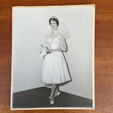Vintage Photo Bridal Portrait 1950s Unknown Bride 8